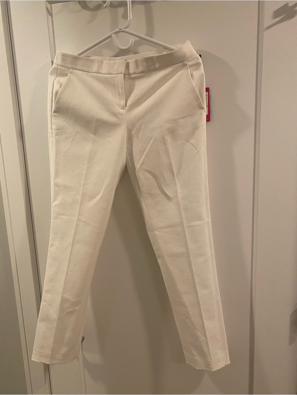 Vince Camuto Women's Cream Straight-Leg Dress Pants